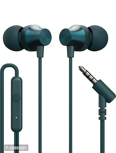 Stylish Black Wired - 3.5 MM Single Pin Noise Cancelling With Microphone Headphones
