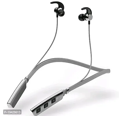 Stylish Grey On-ear  Over-ear Bluetooth Wireless Headphones With Microphone