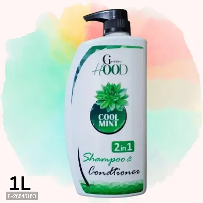 GREEN HOOD 2 IN 1 COOL MENTHOL ANTY DENDRUFF SHAMPOO FOR MAN AND WOMEN 1 L