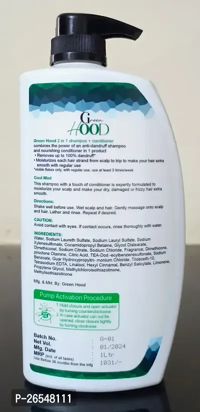 Cool Mint 2 in 1 Anty Dendruff Shampoo for man and women 1L-thumb3