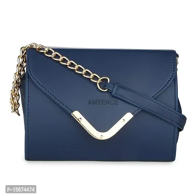 Amyence Trendy Stylish Crossbody Sling Bag for Girl Women for Party Office College (Blue 1008)