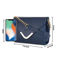 Amyence Trendy Stylish Crossbody Sling Bag for Girl Women for Party Office College (Blue 1008)-thumb1