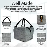 Amyence Lunch Bags for Office Women  Men Insulated Lunch Bag for Kids Tiffin Bag for Organizer Storage Lunch Box Portable and Reusable ? Grey-thumb4