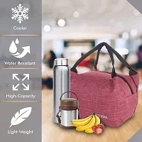 Amyence Lunch Bags for Office Women  Men Insulated Lunch Bag for Kids Tiffin Bag for Organizer Storage Lunch Box Portable and Reusable ? Maroon-thumb2