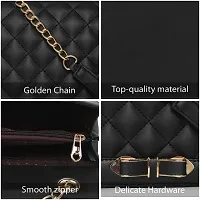 Amyence Trendy Stylish Crossbody Sling Bag for Girl Women for Party Office College (Black 1014)-thumb4
