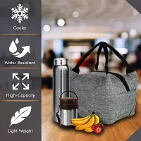 Amyence Lunch Bags for Office Women  Men Insulated Lunch Bag for Kids Tiffin Bag for Organizer Storage Lunch Box Portable and Reusable ? Grey-thumb2