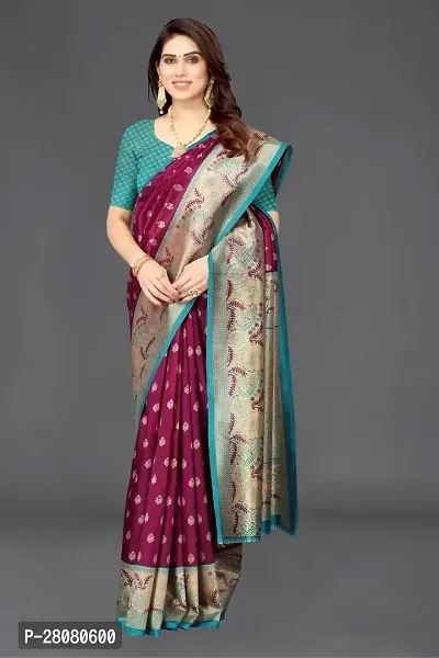 Trendy Art Silk Printed Saree With Blouse Piece For Women