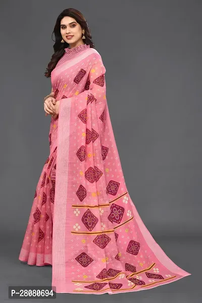 Beautiful Linen Saree with Blouse piece-thumb4