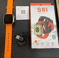 S8 Ultra 4g Android Smartwatch with Sim Cards  Wifi Cellular - Orange, Free Size-thumb3