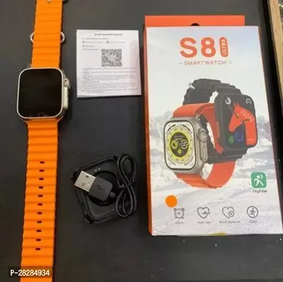 S8 Ultra 4g Android Smartwatch with Sim Cards  Wifi Cellular - Orange, Free Size-thumb4