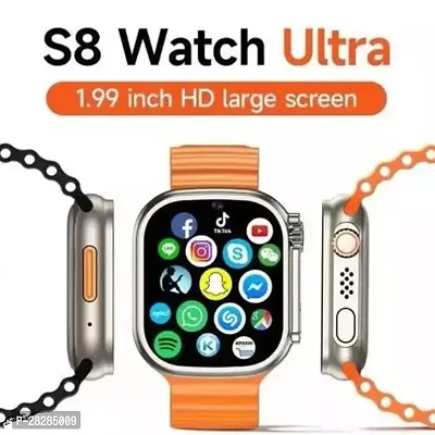S8 Ultra Android Smart Watch 4G Sim Card 49mm Camera WiFi GPS - Orange, Free Size-thumb0
