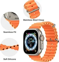 S8  Smartwatch Amoled High Resolution with All Sports Features Tracker, Bluetooth - Free Size, Orange-thumb1