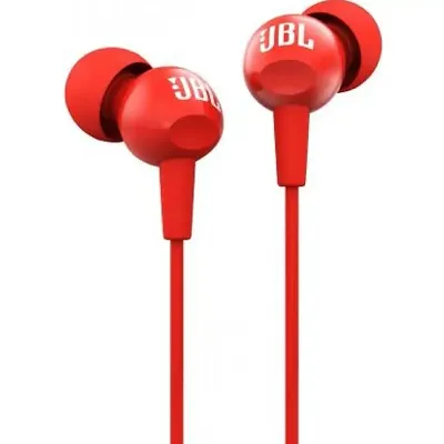(Renewed) Jbl C100Si Wired In Ear Earphones With Mic Red