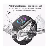 T500 Full Touch Screen Bluetooth Smart watch with Body Temperature, Blood Pressure, Heart Rate  with All 3G/4G/5G Android  iOS Smartphones for Men  Women (Black)-thumb3