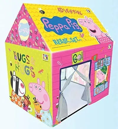 JOY MAKER Peppa Pig Theme Play Tent House for Kids 5 Years and Above Water Repellent Big Size Play House for Girls and Boys, Multicolor