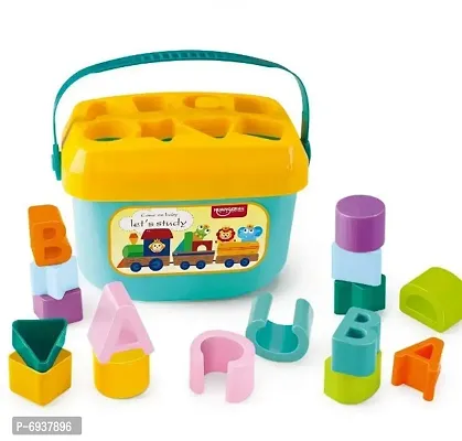 JOY MAKER Baby and Toddler First 16 PCs Shape Sorting Blocks Learning and Educational Activity Toys-thumb0