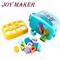 JOY MAKER Baby and Toddler First 16 PCs Shape Sorting Blocks Learning and Educational Activity Toys-thumb1