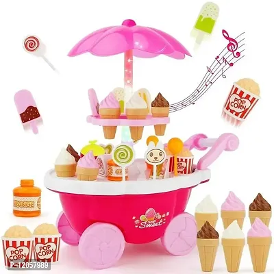 Ice Cream Plastic Music Light Playset Toy Set for kids 39 Pcs