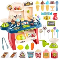 Ice Cream Candy Shop Kitchen Grocery Store Accessories Plastic Set for Kids-thumb1