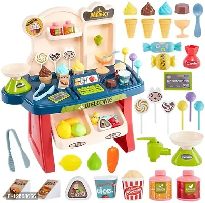 Ice Cream Candy Shop Kitchen Grocery Store Accessories Plastic Set for Kids-thumb2