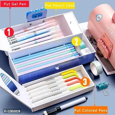 Multifunction Storage with Code Lock Pen Case Pencil Box for Kids-thumb2