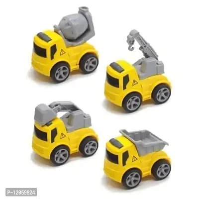 Engineering Car Set Construction Vehicles Truck Dump, Excavator, Crane, Cement Truck for Kids-thumb0