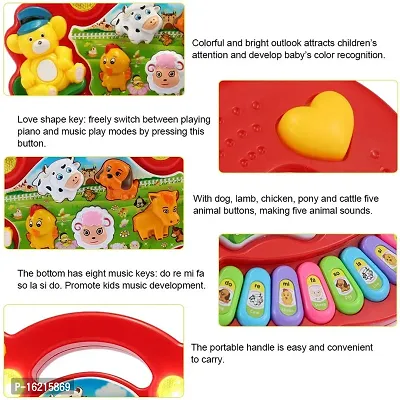 JOY MAKER Educational Baby Musical Animal Farm Developmental Piano Toy for Kids (6.88 x 6.49 x 1.37-Inches)-thumb2