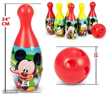 JOY MAKER Plastic Spider or Mickey Bowling Game Set for Kids with 6 Pin 1 Ball Sport Toys Gift for Baby Boys Girls Aged 3 4 5 6 Years Old-thumb2