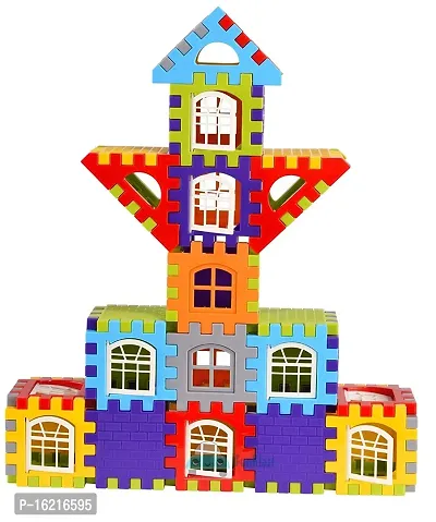 JOY MAKER Building Blocks for Kids, House Building Blocks with Windows, Block Game for Kids (Multicolor) (House Block) (Build Blok)-thumb3