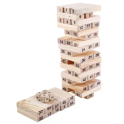 Wooden Block Stacking Game