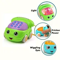 JOY MAKER Baby Phone Toy for 1 2 3 Year Old with Light, Music - Phone Toy for Baby 6-36 Months Toddler Kids Educational Phone Call  Chat Learning Play Phone Toy for Role-Play Fun - Multi Color-thumb2