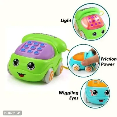 JOY MAKER Baby Phone Toy for 1 2 3 Year Old with Light, Music - Phone Toy for Baby 6-36 Months Toddler Kids Educational Phone Call  Chat Learning Play Phone Toy for Role-Play Fun - Multi Color-thumb3