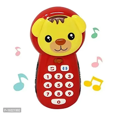 JOY MAKER Educational Phone Call  Chat Learning Play Phone Role-Play Fun 123 Mobile Baby Toy Phone with Light, Music for 1 2 3 Year Old - 6-36 Months Toddler Kids (Multicolour)-thumb0