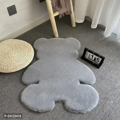 keskriva Panda Bed Mat Fluffy Bear Rug Carpet Mat for Kids Room Bedroom D?cor Playroom Mat Rug Accessories Kids Photography Rug Mat Anty-Skid Bear Panda Rug Mat D?cor (60 x 40cm)-thumb2