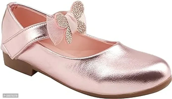 Stylish Pink Faux Leather Solid Bellies For Girls-thumb0