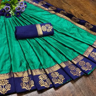 RashI New Big Border Sana Silk Sarees and Unstitched Blouse Piece