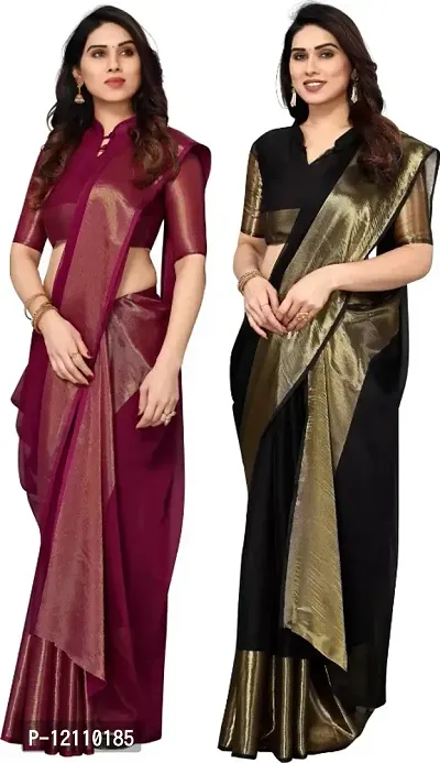 Chiffon Saree with Blouse piece-thumb0