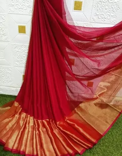 Attractive Chiffon Saree with Blouse piece 