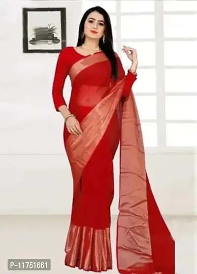 New In Chiffon Saree with Blouse piece 