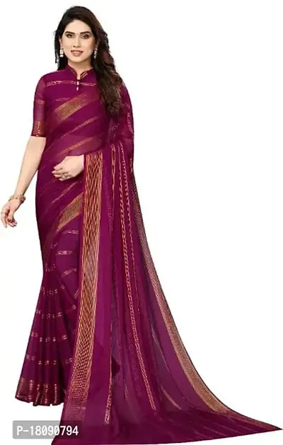 Anviksha Fashion Studio Women's Woven Chiffon Leheriya Saree with Blouse