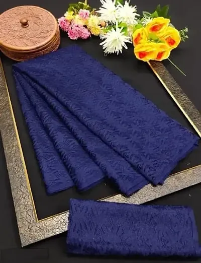 Net Textured Sarees with Blouse