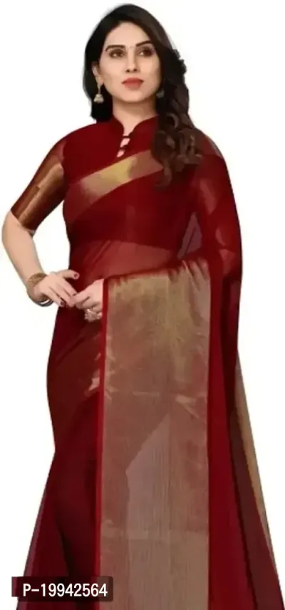 Chiffon Saree with Blouse piece