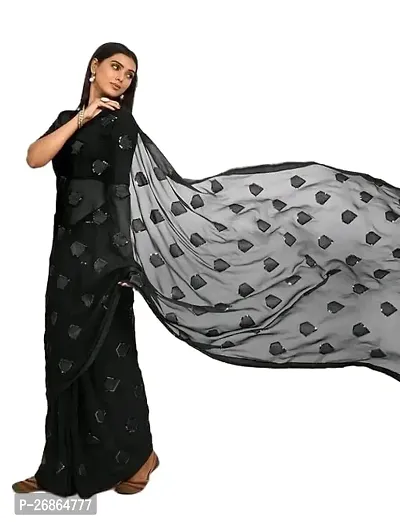 Classic Georgette Saree with Blouse piece for women-thumb0