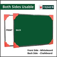 SHELFKING Non-Magnetic 8x11 Inch Double Sided Whiteboard  Chalkboard Slate Both Side Writing Boards, One Side White Surface  Reverse Side Green Surface - Pack of 01 Piece-thumb2