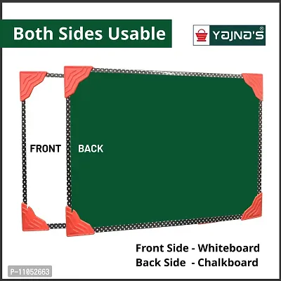 SHELFKING Non-Magnetic 8x11 Inch Double Sided Whiteboard  Chalkboard Slate Both Side Writing Boards, One Side White Surface  Reverse Side Green Surface - Pack of 01 Piece-thumb3