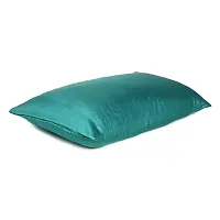 handmade Satin Pillow Case 300 TC Pillow Covers Soft and Comfortable Satin Pillow Cover Pillowcase Silky for Hair and Skin Bedroom Decor 2 PC (Teal, King (20x40 Inch))-thumb2