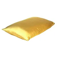 Fashion Decor Hub 300 TC Silk Satin Pillowcase Pillow Case Cushion Cover for Hair and Skin Soft Comfortable Sleeping Throw Home Bedroom Decor Standard Pack of 1 PC (20 X 26 Inch)-thumb1