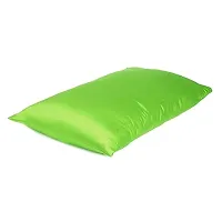 handmade Satin Pillow Case 300 TC Pillow Covers Soft and Comfortable Satin Pillow Cover Pillowcase Silky for Hair and Skin Bedroom Decor 2 PC (Macaw Green, Queen (20x30 Inch))-thumb2