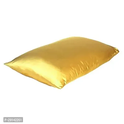 Fashion Decor Hub Satin Pillow Case 300 TC Pillow Covers Soft and Comfortable Satin Pillow Cover Pillowcase Silky for Hair and Skin Bedroom Decor 2 PC Dark Golden, Regular (18x27 Inch)-thumb3