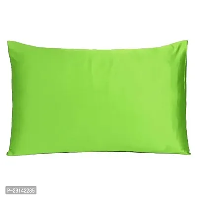 handmade Satin Pillow Case 300 TC Pillow Covers Soft and Comfortable Satin Pillow Cover Pillowcase Silky for Hair and Skin Bedroom Decor 2 PC (Macaw Green, King (20x40 Inch))-thumb2